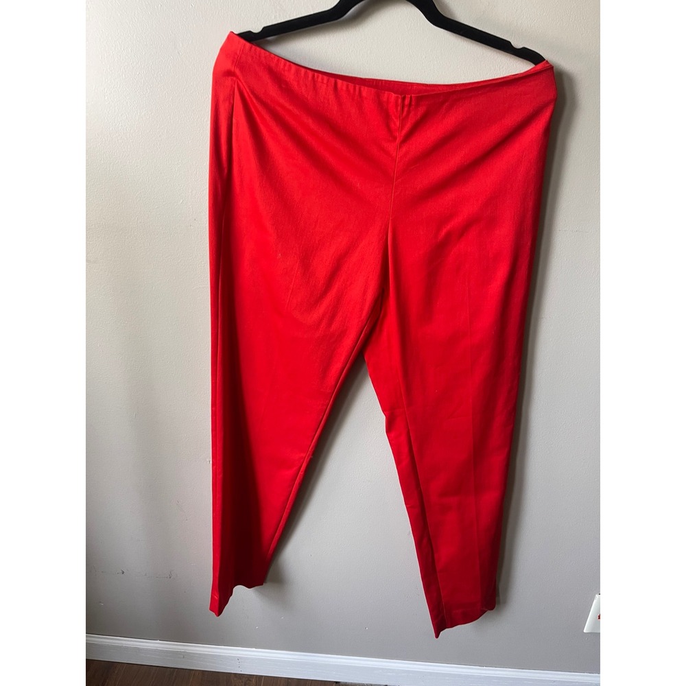 Vince Camuto Red Slim Leg Side Zip Dress Pants Size 8 casual career party NEW
